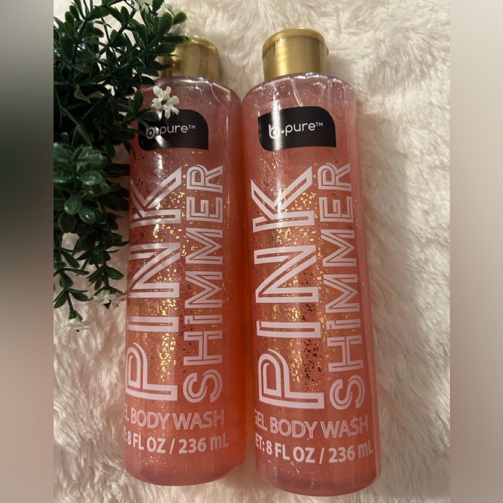 🛍️ B.Pure Pink Shimmer Gel Body Wash - 2
Bottles (8 oz / 236 ml Each)